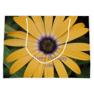 Yellow Daisy Happy Birthday Large Gift Bag