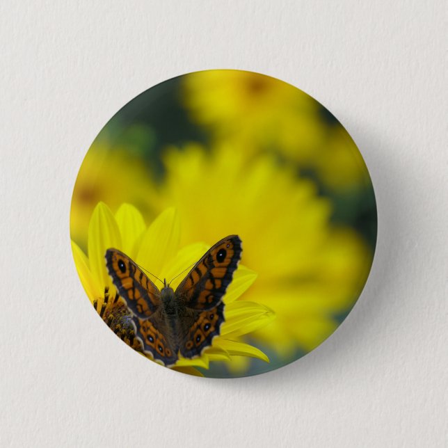 Yellow Daisy Helenium Badge (Front)