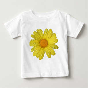 Yellow Daisy in the Rain Baby T-Shirt