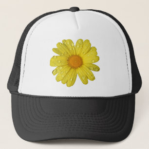 Yellow Daisy in the Rain Trucker Hat