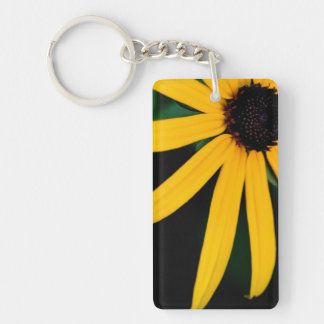 Yellow daisy keychain