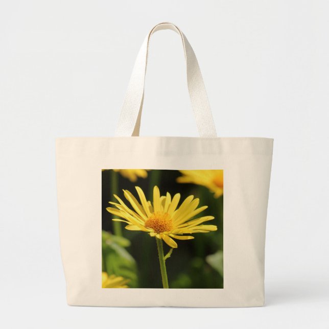 Yellow Daisy Large Tote Bag (Front)