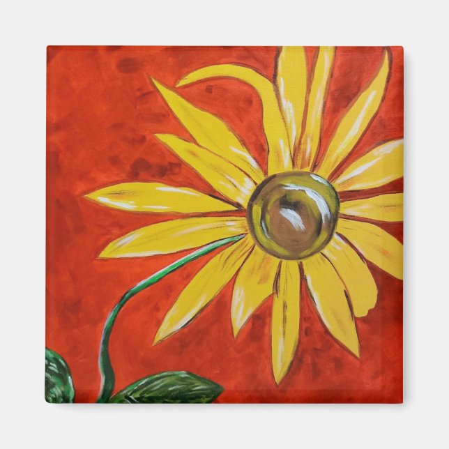 Yellow Daisy Magnet (Front)