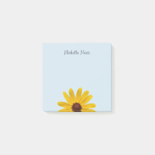Yellow Daisy Monogram Flower Post-it Notes