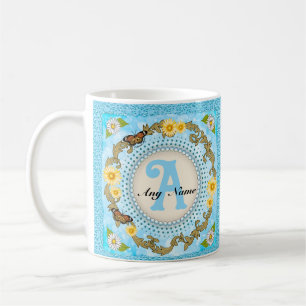 Yellow Daisy Monogram mug