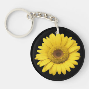 Yellow Daisy Petals Key Ring