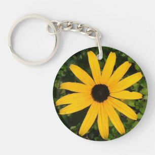 Yellow Daisy Photo Key Ring