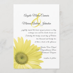 Yellow Daisy Wedding Invitation