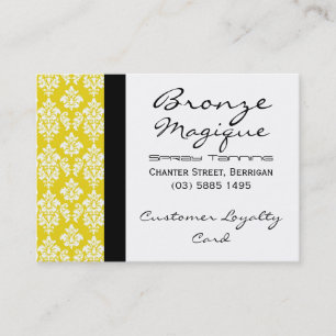 Yellow Damask Business Customer Loyalty Cards
