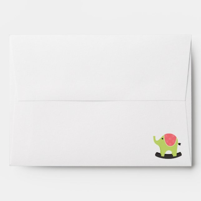 Yellow Damask Lined Envelope (Back (Top Flap))