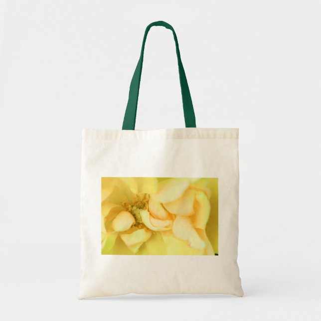 Yellow dancing rose petals tote bag (Front)