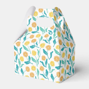 Yellow Dandelion Floral Pattern - Nature-Inspired Favour Box