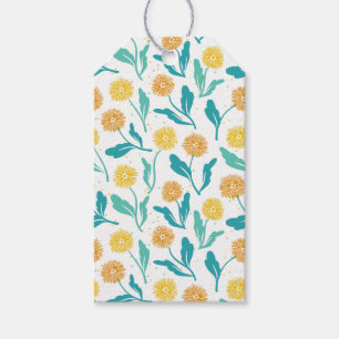 Yellow Dandelion Floral Pattern - Nature-Inspired Gift Tags