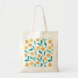 Yellow Dandelion Floral Pattern - Nature-Inspired  Tote Bag