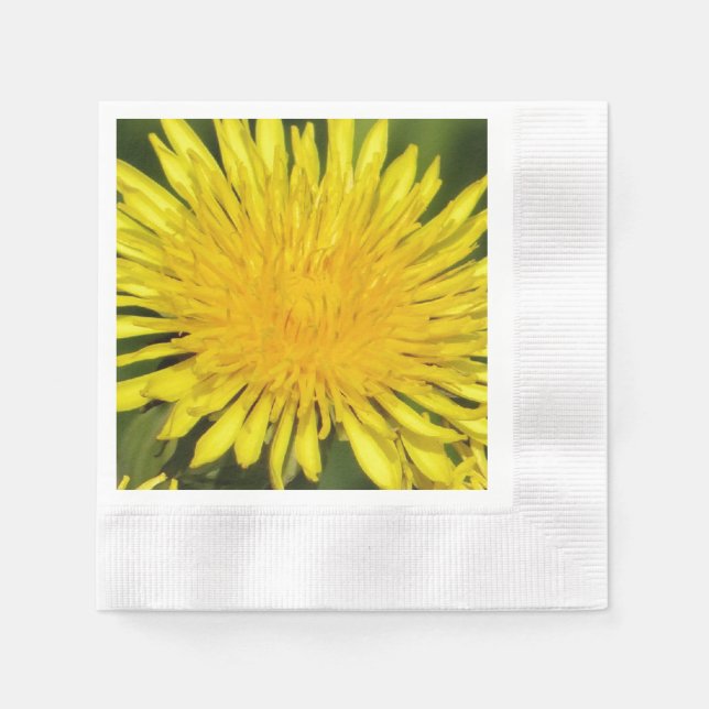 Yellow dandelion napkin (Front)