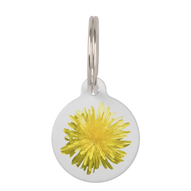 Yellow Dandelion Pet Tag (Front)