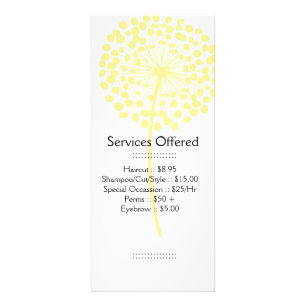 Yellow Dandelion Services Rack Card