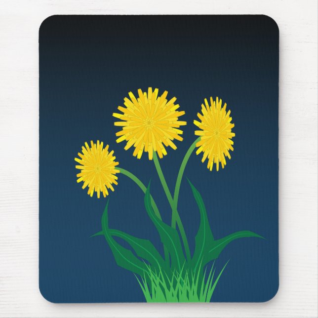 Yellow Dandelions Mouse Pad (Front)