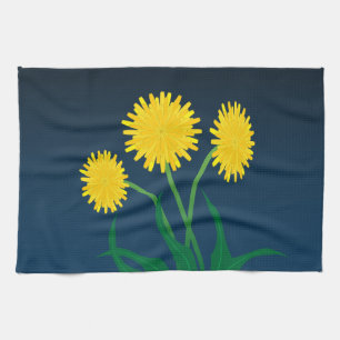 Yellow Dandelions Tea Towel