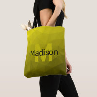 Yellow dark ombre geometric mesh pattern Monogram