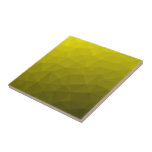 Yellow dark ombre gradient geometric mesh pattern ceramic tile<br><div class="desc">Yellow gold ombre gradient geometric mesh pattern. 
Triangle geometric mesh with light dark yellow golden ombre gradient design.</div>