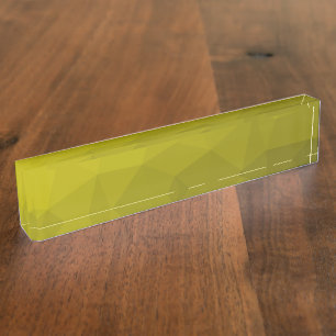 Yellow dark ombre gradient geometric mesh pattern nameplate
