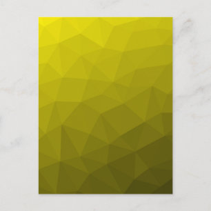 Yellow dark ombre gradient geometric mesh pattern postcard