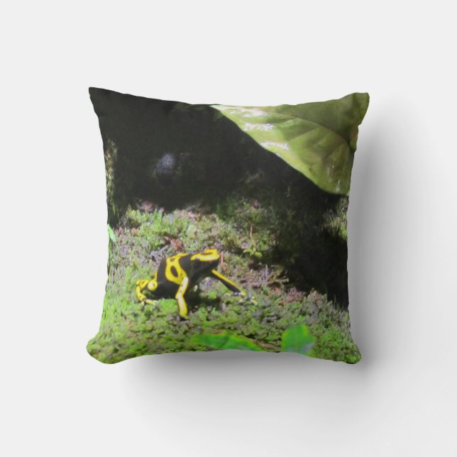 Yellow Dart Frog Cushion (Front)