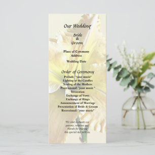 Yellow Day Lily Wedding Supplies Program