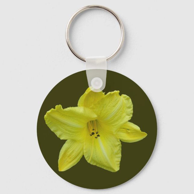Yellow Daylily Coordinating Items Key Ring (Front)