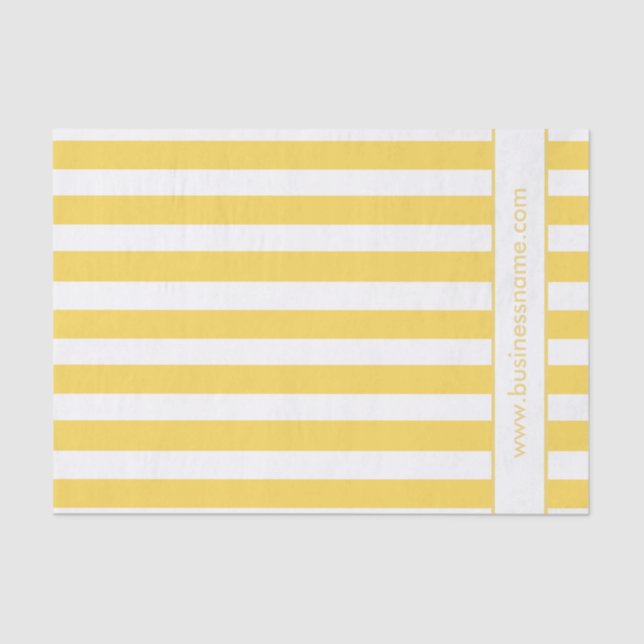 Yellow Deckchair Stripes Tissue Paper (Front)