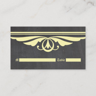 Yellow Deco Chalkboard Place Card