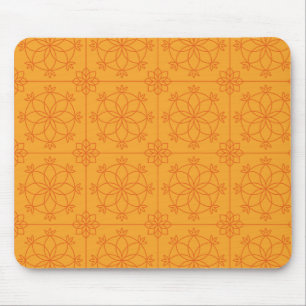 Yellow Decorative mandala art geometric Pattern Mouse Pad