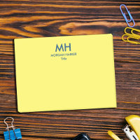 Yellow & Deep Blue Minimal Clean Initials