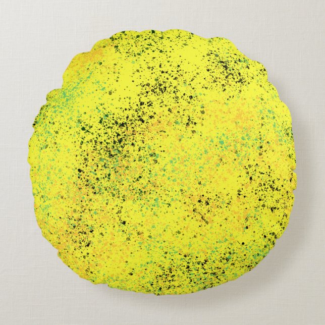 yellow design pillow (Front)