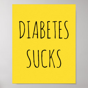 Yellow diabetes posters