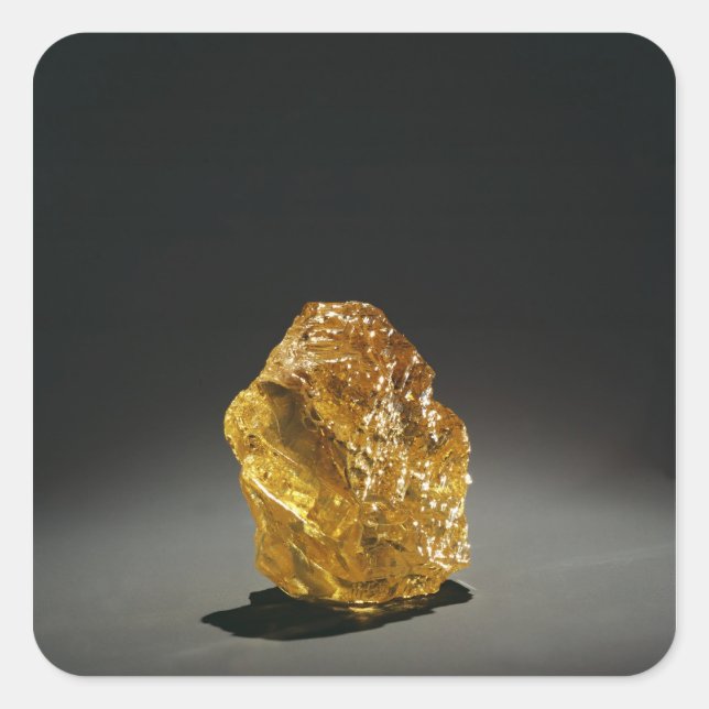 Yellow diamond in the rough square sticker (Front)