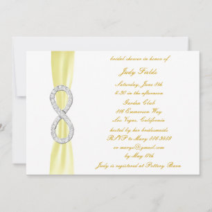 Yellow Diamond Infinity Bridal Shower Invitation