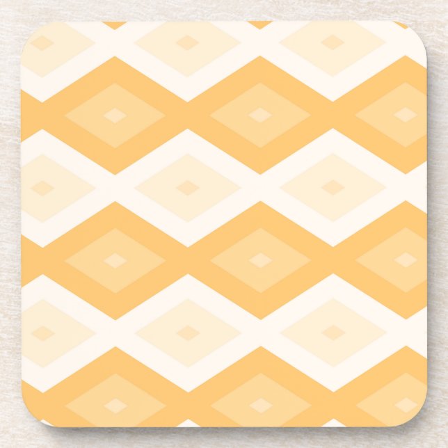 Yellow diamond pattern coaster (Front)
