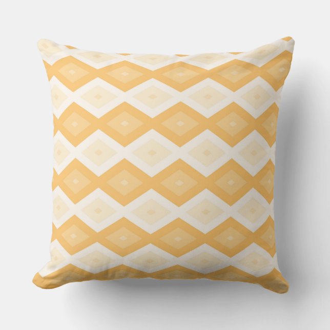 Yellow diamond pattern cushion (Front)