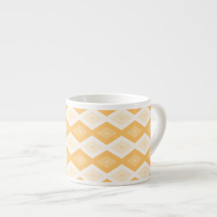 Yellow diamond pattern espresso cup