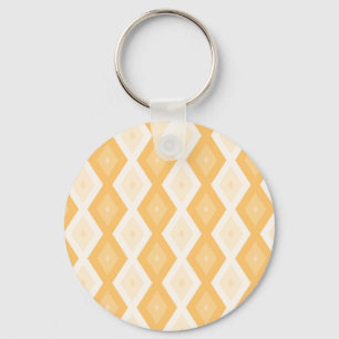 Yellow diamond pattern key ring