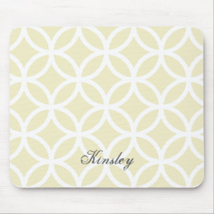 Yellow Diamond Pattern Personalised Mousepad