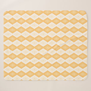 Yellow diamond pattern sherpa blanket
