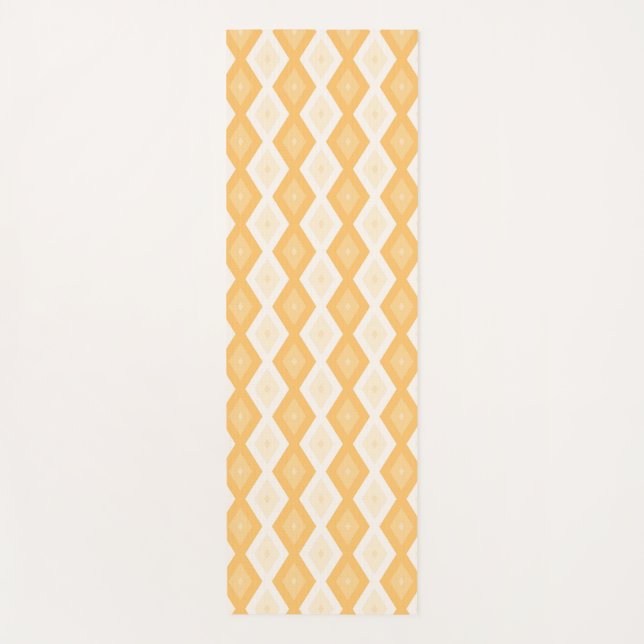 Yellow diamond pattern yoga mat (Front)