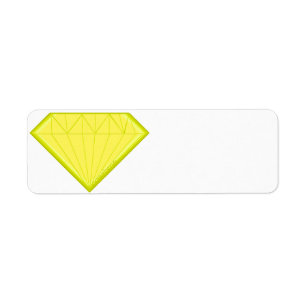 Yellow Diamond Return Address Label