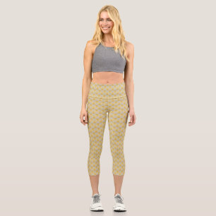 Yellow diamonds capri leggings