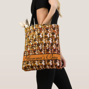 Yellow diamonds,  orange diamonds , gemstones tote bag