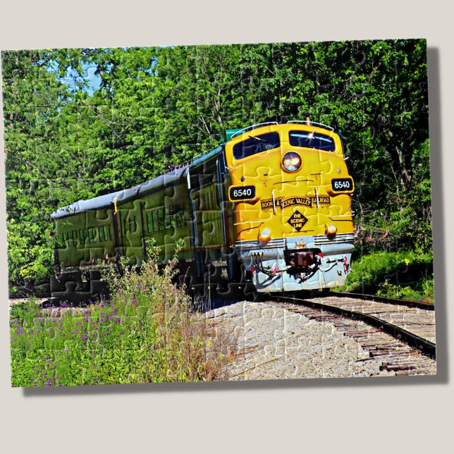 Yellow Diesel Train Engine Locomotive Railroad     Jigsaw Puzzle (Creator Uploaded)