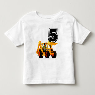 Yellow Digger Boys 5th Birthday Toddler T-Shirt